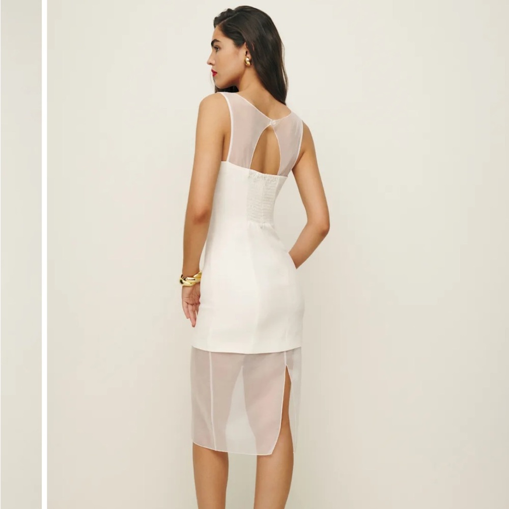 White Sheer Panel Dress - Reformation - Picture 2 of 4